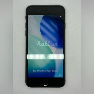 Apple Gray Cell Phone with Blue Display